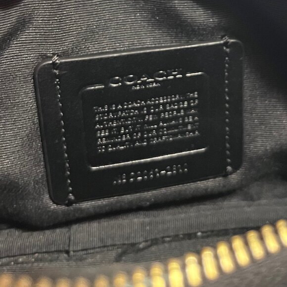 Restored Coach Mini Edge Double Pouch Crossbody Bag in Smooth Black Leather - Picture 11 of 12